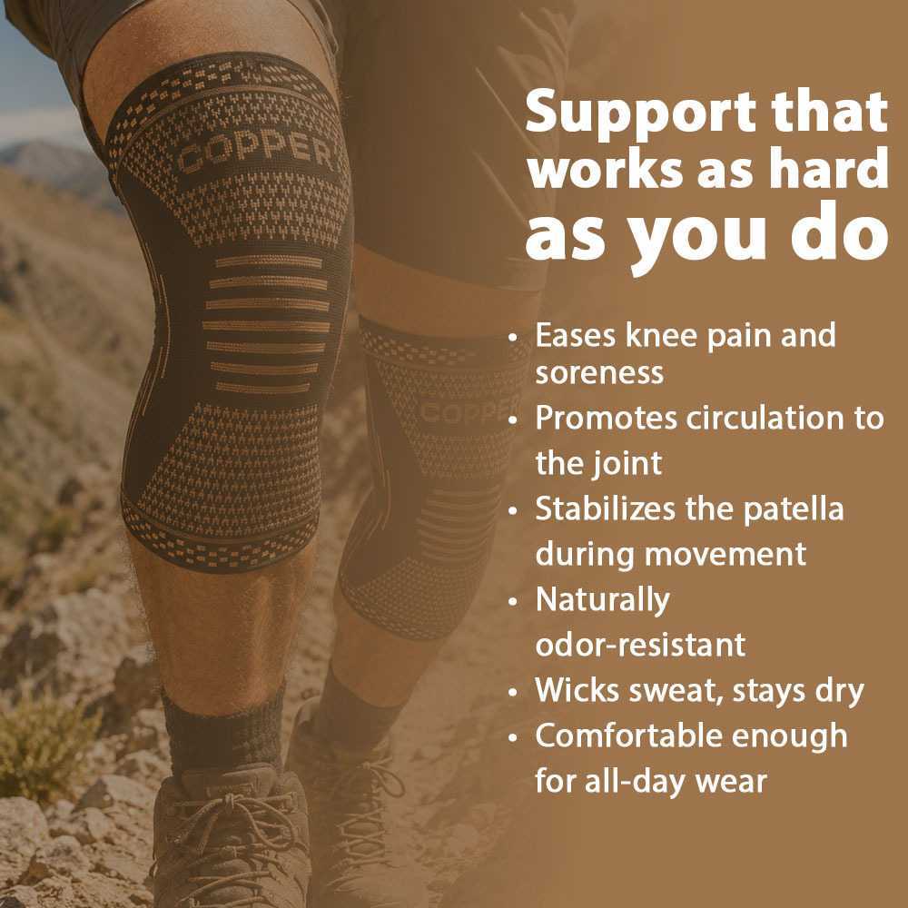 Copper Knee Support Sleeve | Compression Brace for Men & Women | S-2XL