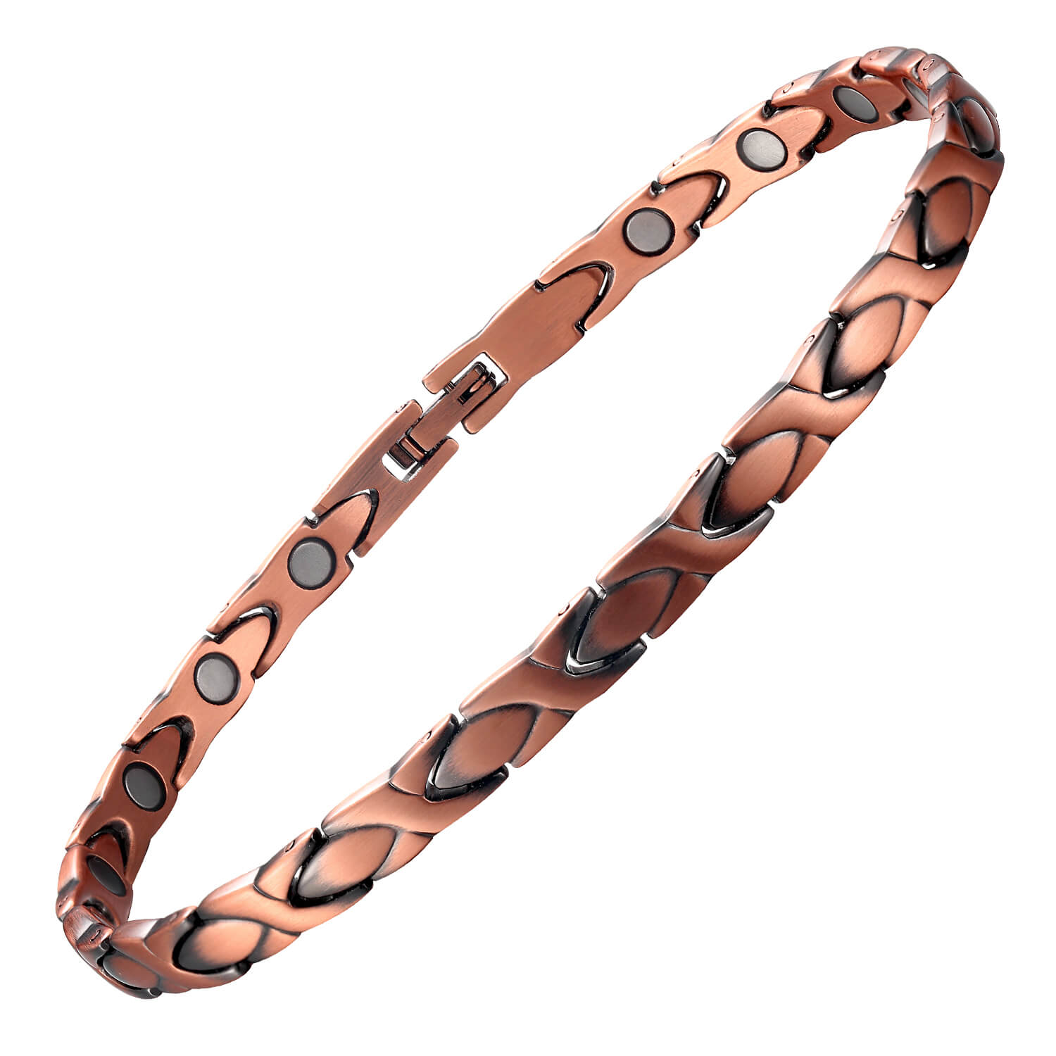 Ladies Solid Copper Magnetic Therapy Anklet