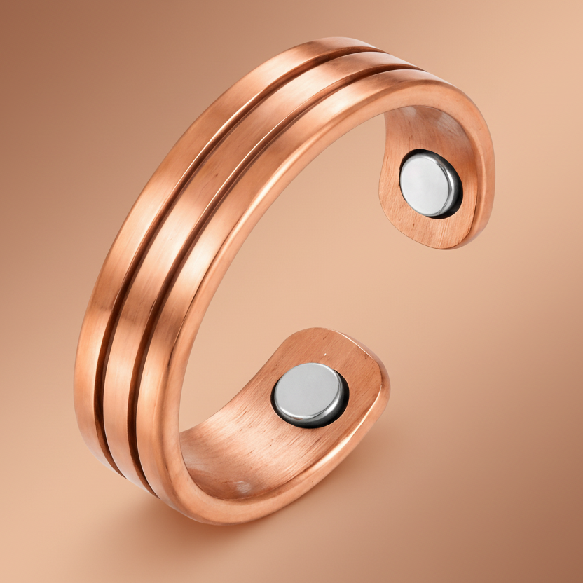 Mens Adjustable Copper Magnetic Ring
