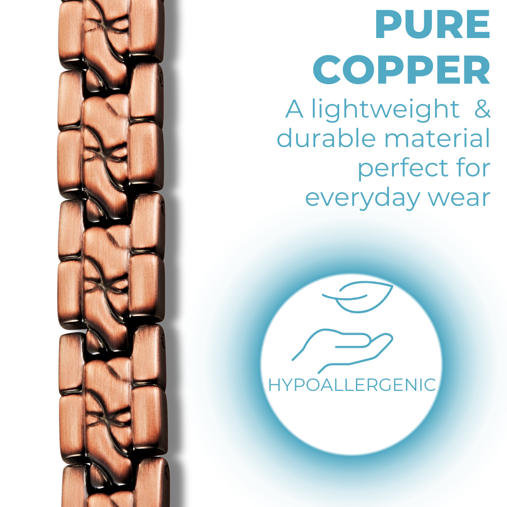 Ladies Double Strength Copper Magnetic Therapy Bracelet