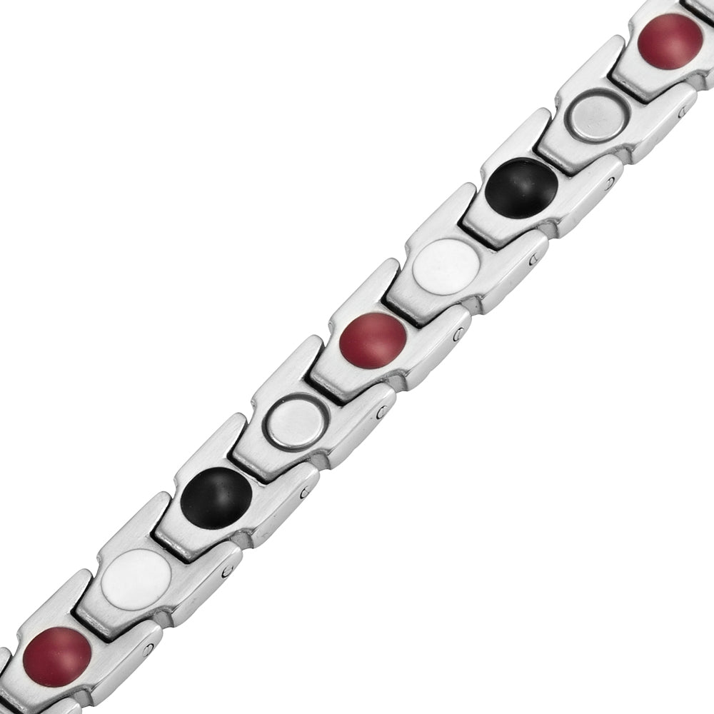 Ladies Four Element Magnetic Bracelet Two Tone Gold