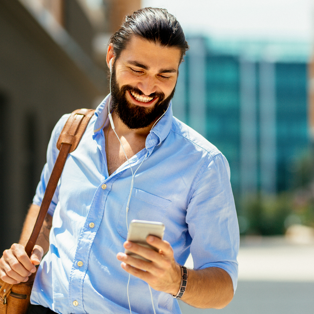 Men's Magnetic Bracelet with Black Carbon Fiber