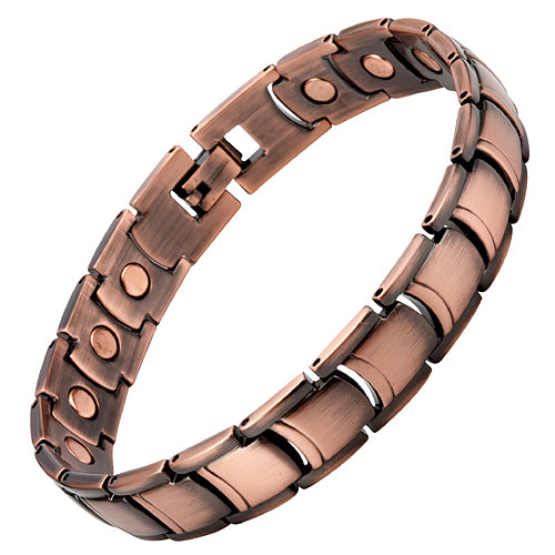 Mens Titanium Magnetic Therapy Bracelet- copper tone