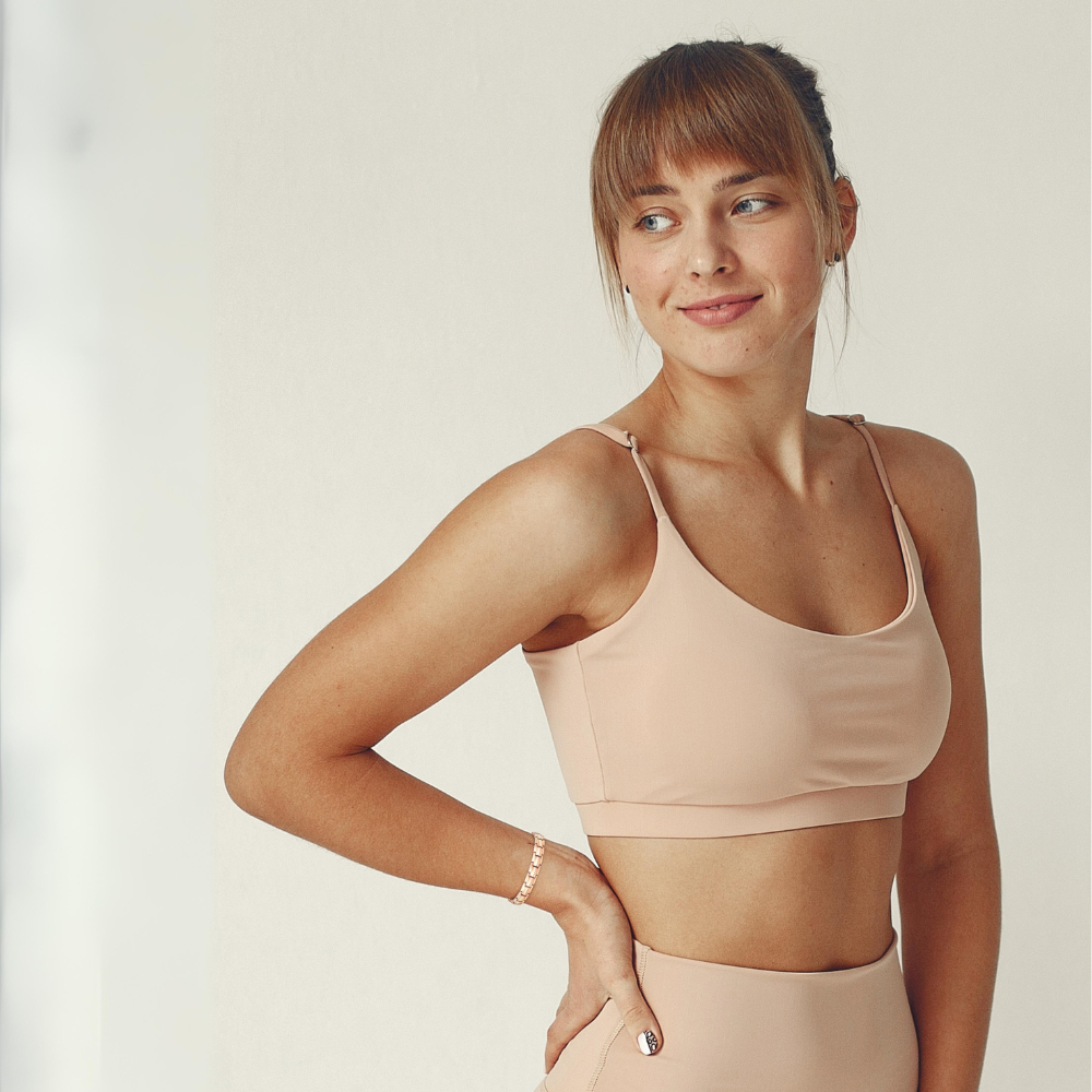 Ladies Double Row Magnetic Titanium Bracelet