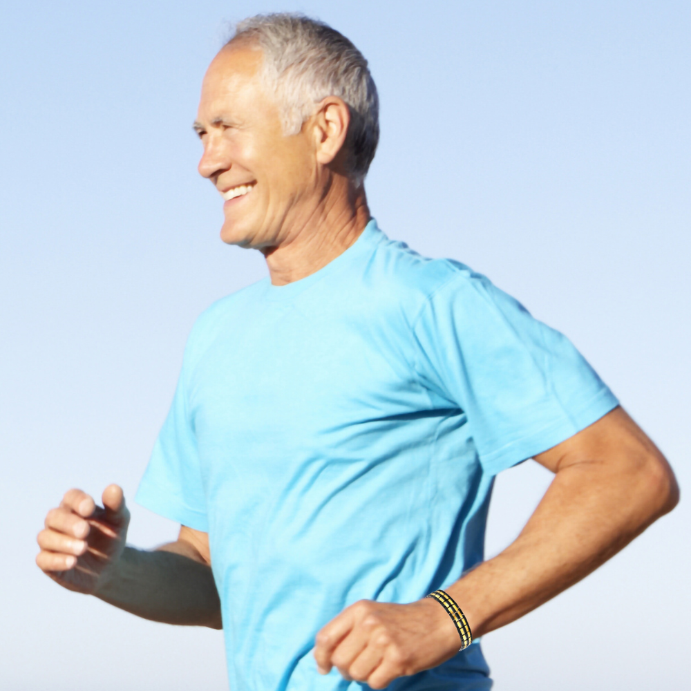 Men's Titanium Double Row Magnetic Therapy Bracelet