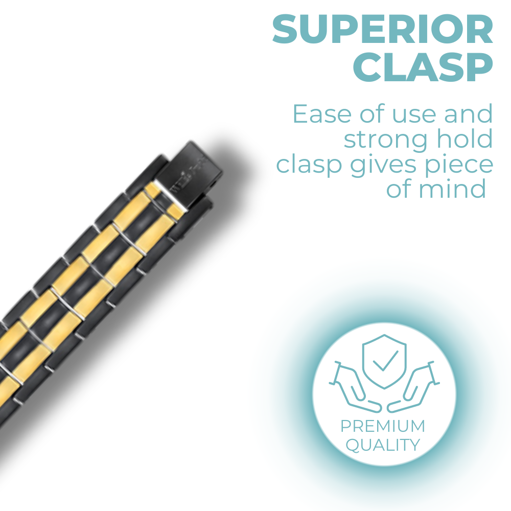 Men's Titanium Double Row Magnetic Therapy Bracelet