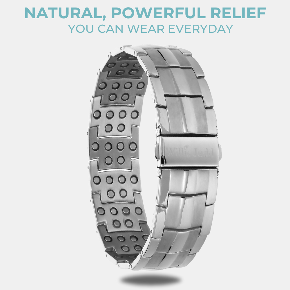Strongest Magnetic Bracelet For Men - New Design- Silver