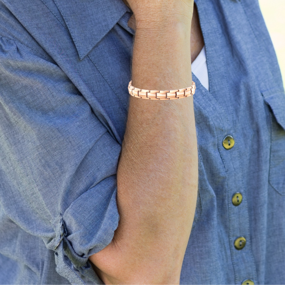Ladies Double Row Magnetic Titanium Bracelet