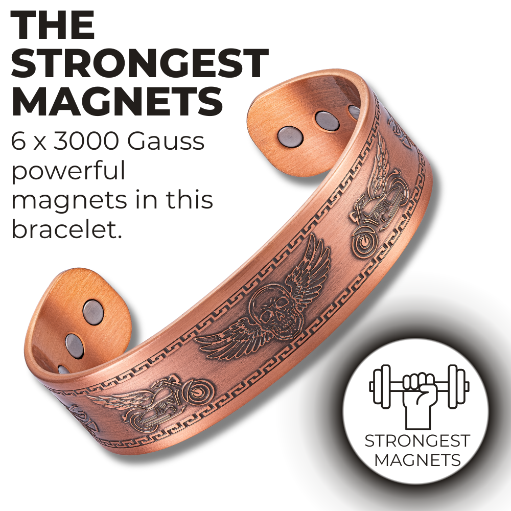 Willis Judd Mens Copper Bangle Biker Bracelet