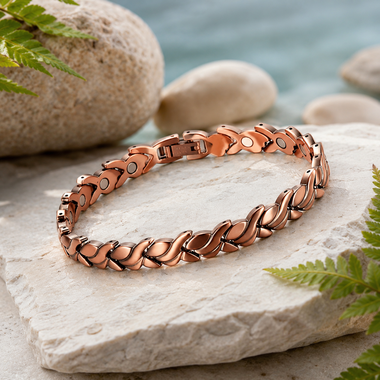Ladies Natural Pure Copper Magnetic Therapy Anklet