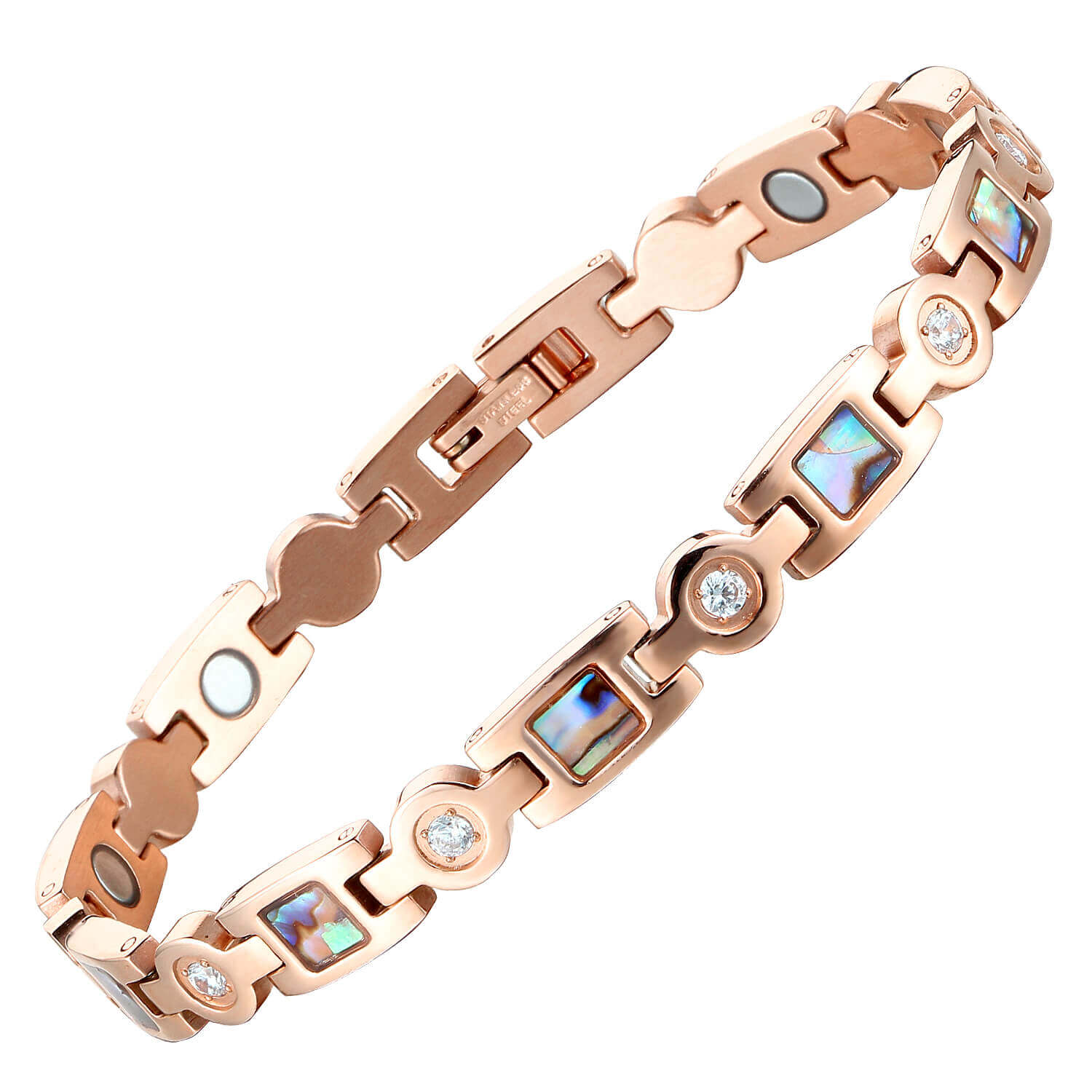 Ladies Magnetic Therapy Bracelet - Rose Gold