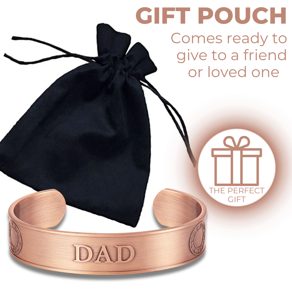 Willis Judd Mens Copper Bangle Love You Dad Design