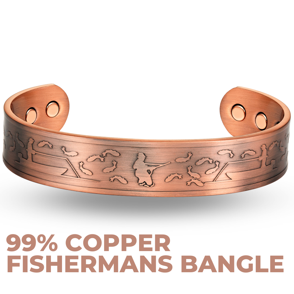 Willis Judd Mens Copper Bangle for Fisherman