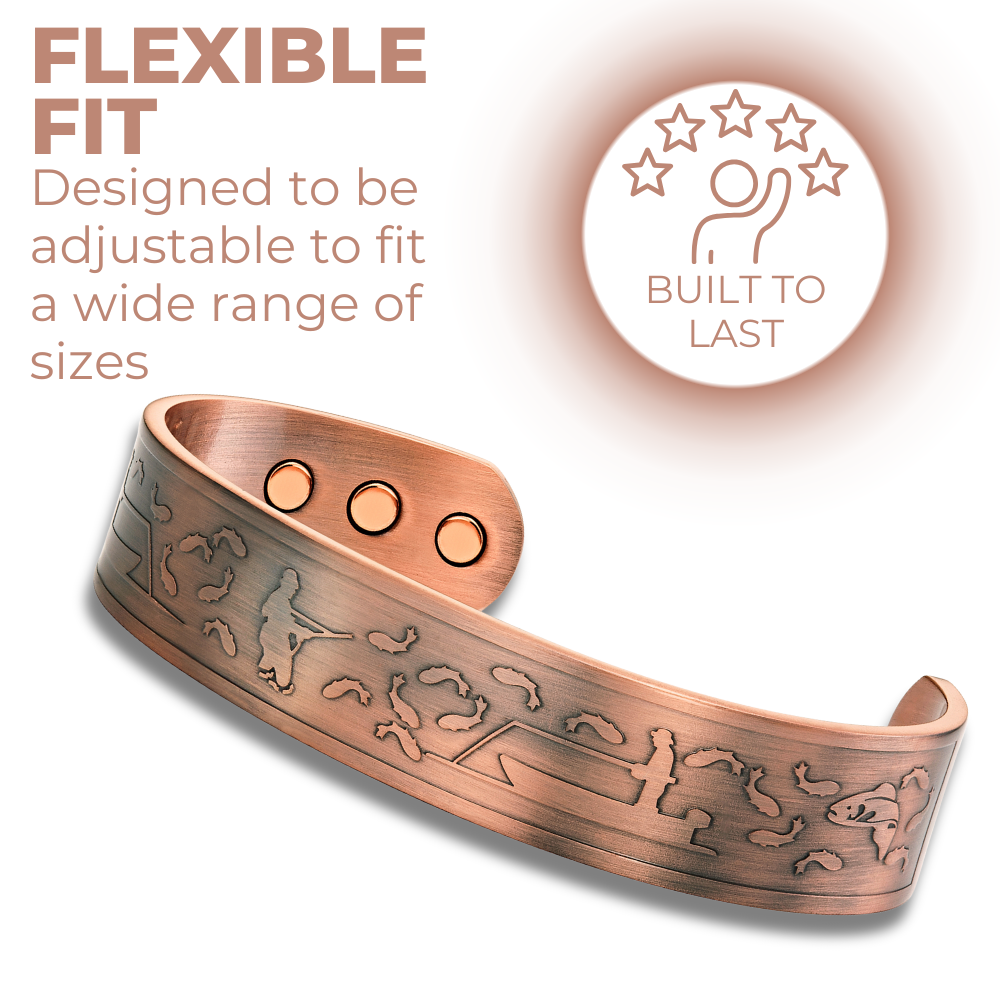 Willis Judd Mens Copper Bangle for Fisherman