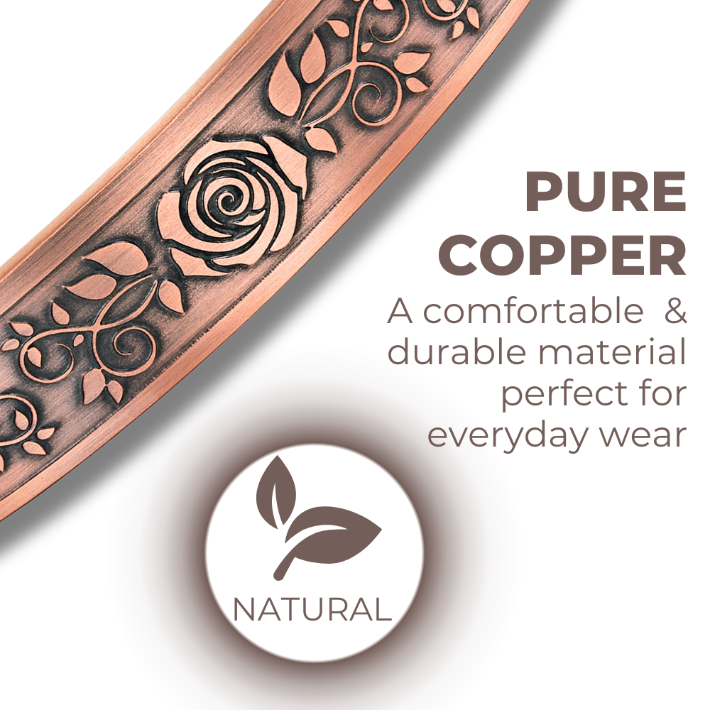 Willis Judd Mens Copper Wild Rose Bangle