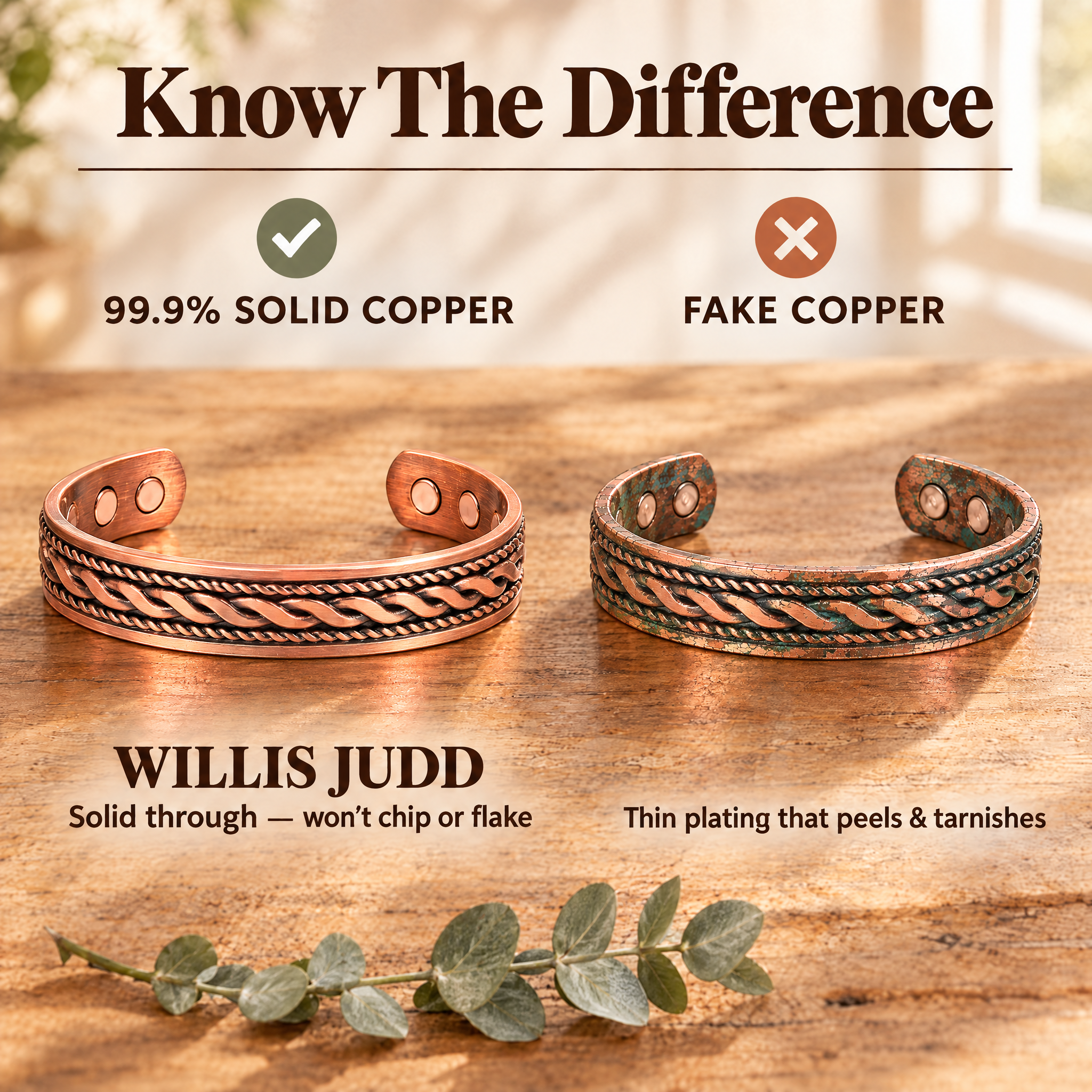 Ladies Pure Copper Magnetic Bracelet