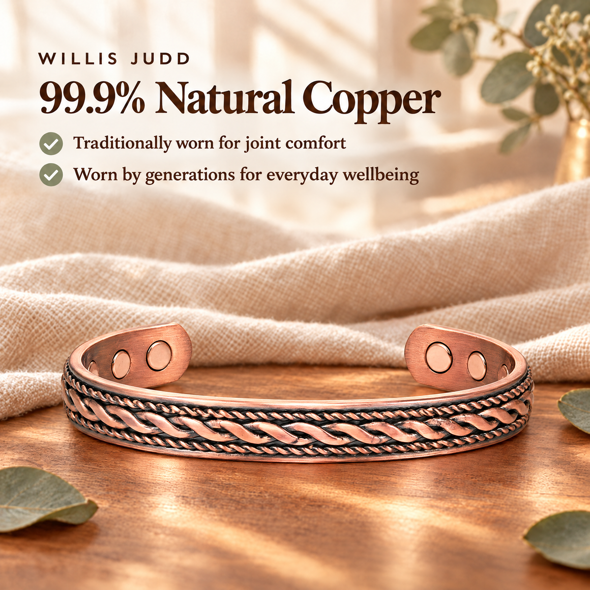 Ladies Pure Copper Magnetic Bracelet