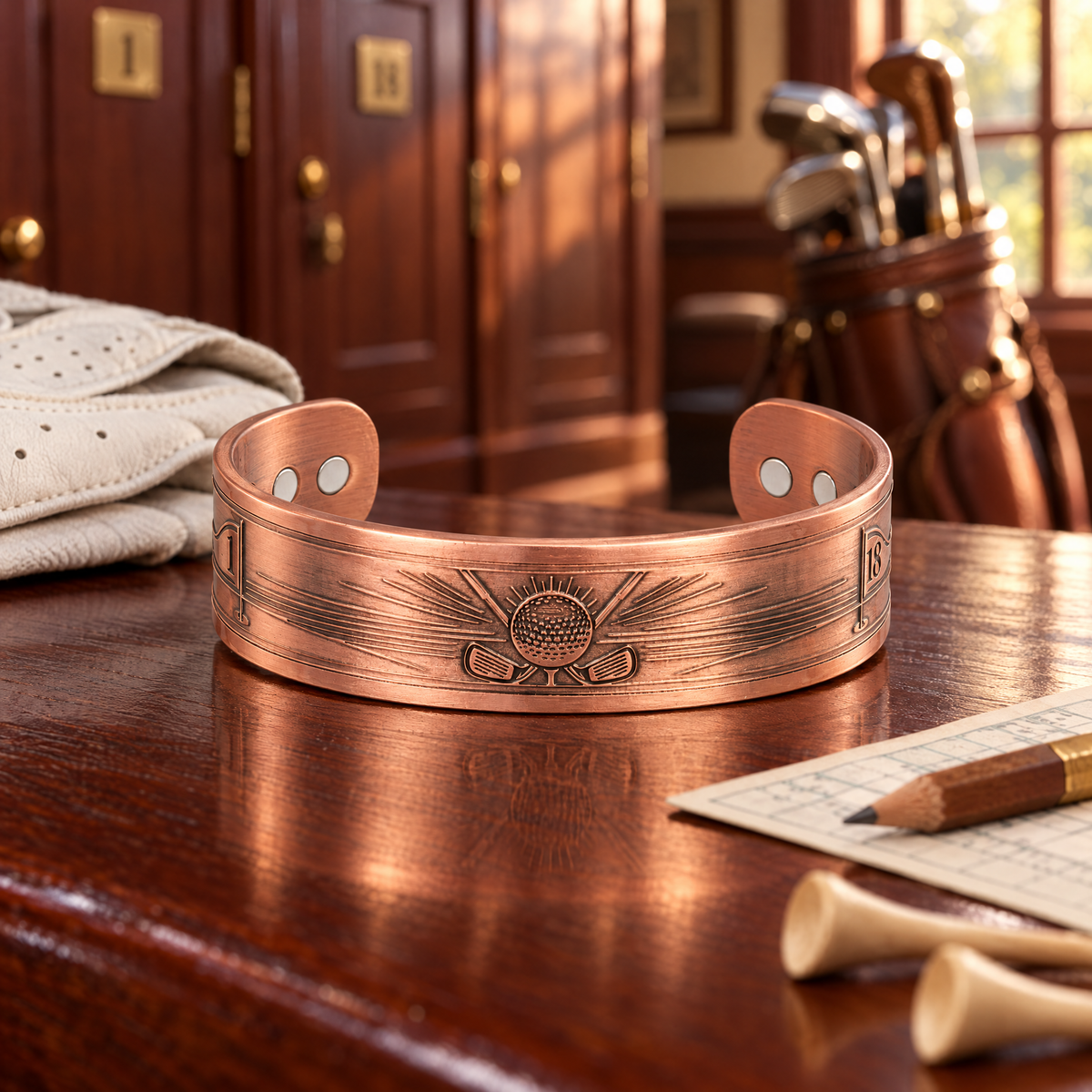 Willis Judd Mens Copper Bangle Golf Bracelet Style 2