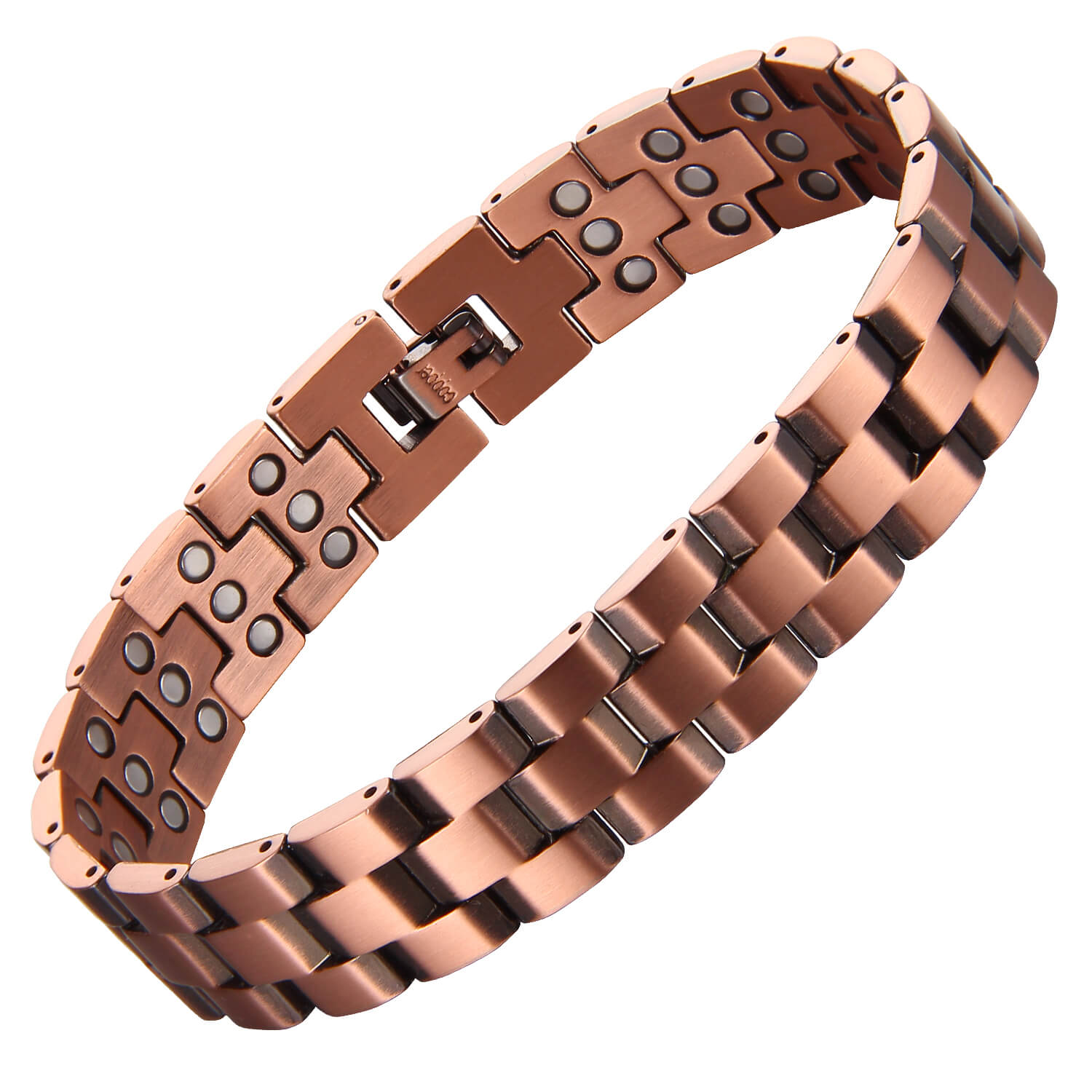 Mens Copper Triple Magnet Bracelet