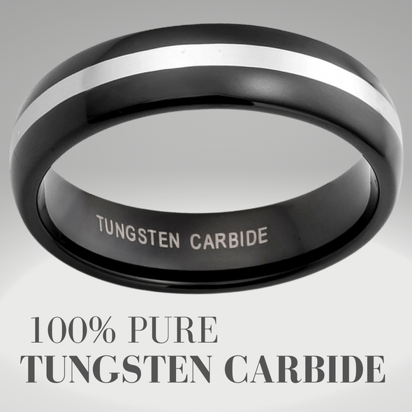 Men's Tungsten Engraved Ring - I Love You