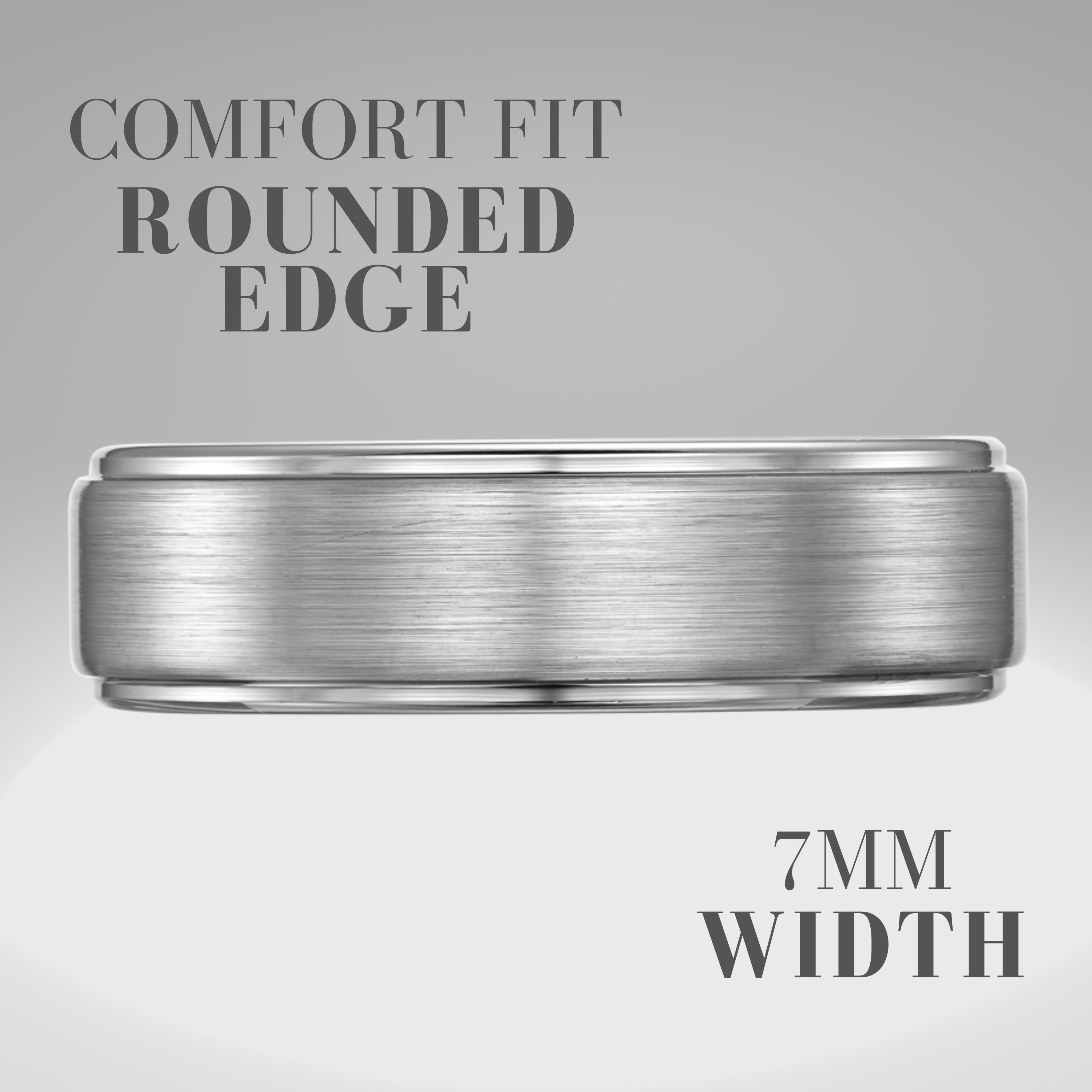 Men’s Tungsten Ring Engraved I Love You
