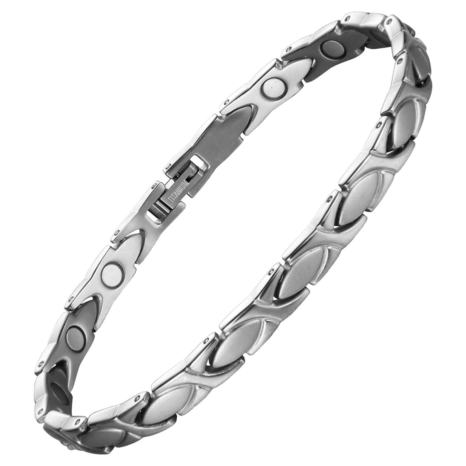 Ladies Magnetic Therapy Titanium Bracelet