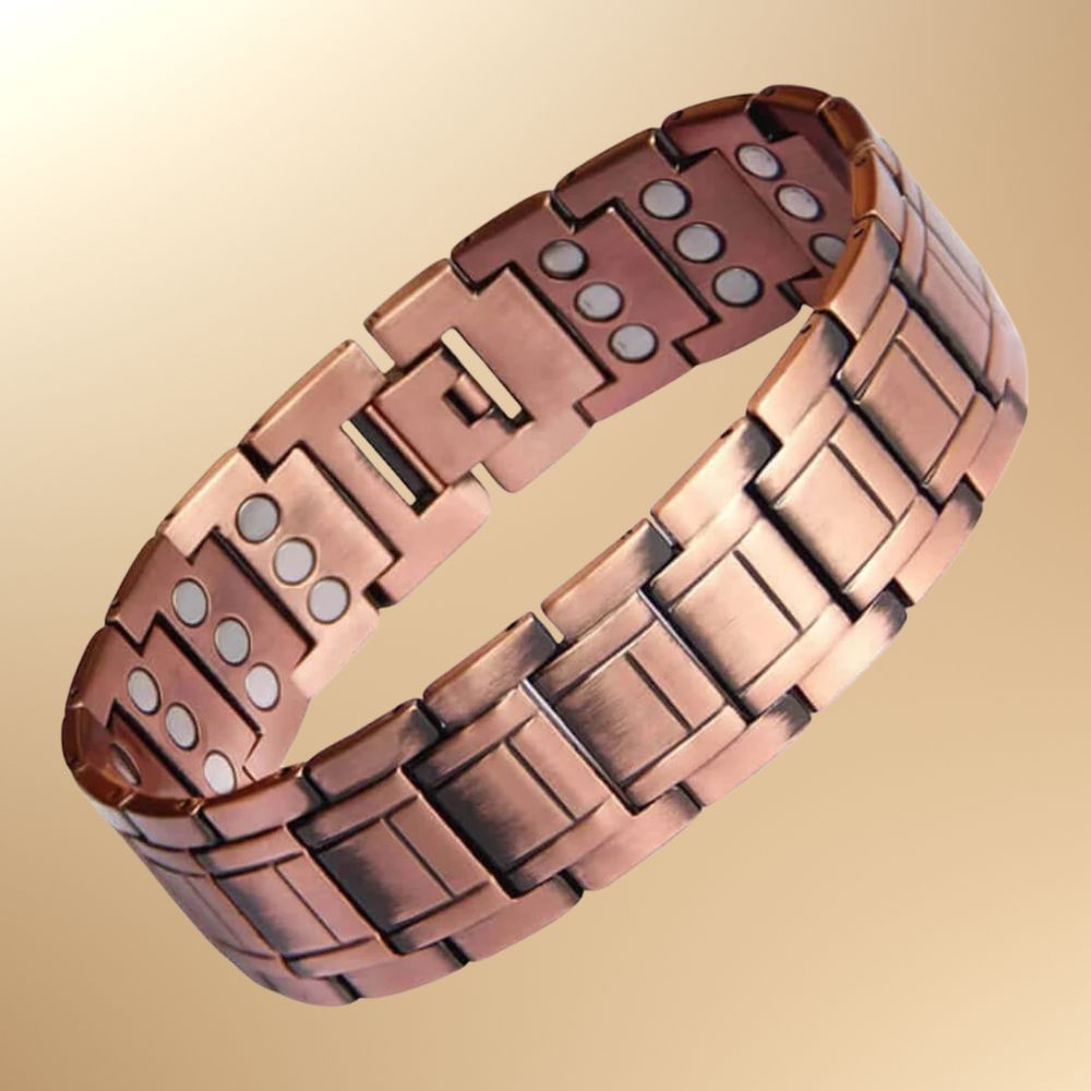 Mens Copper Magnetic Bracelet TRIPLE Powerful