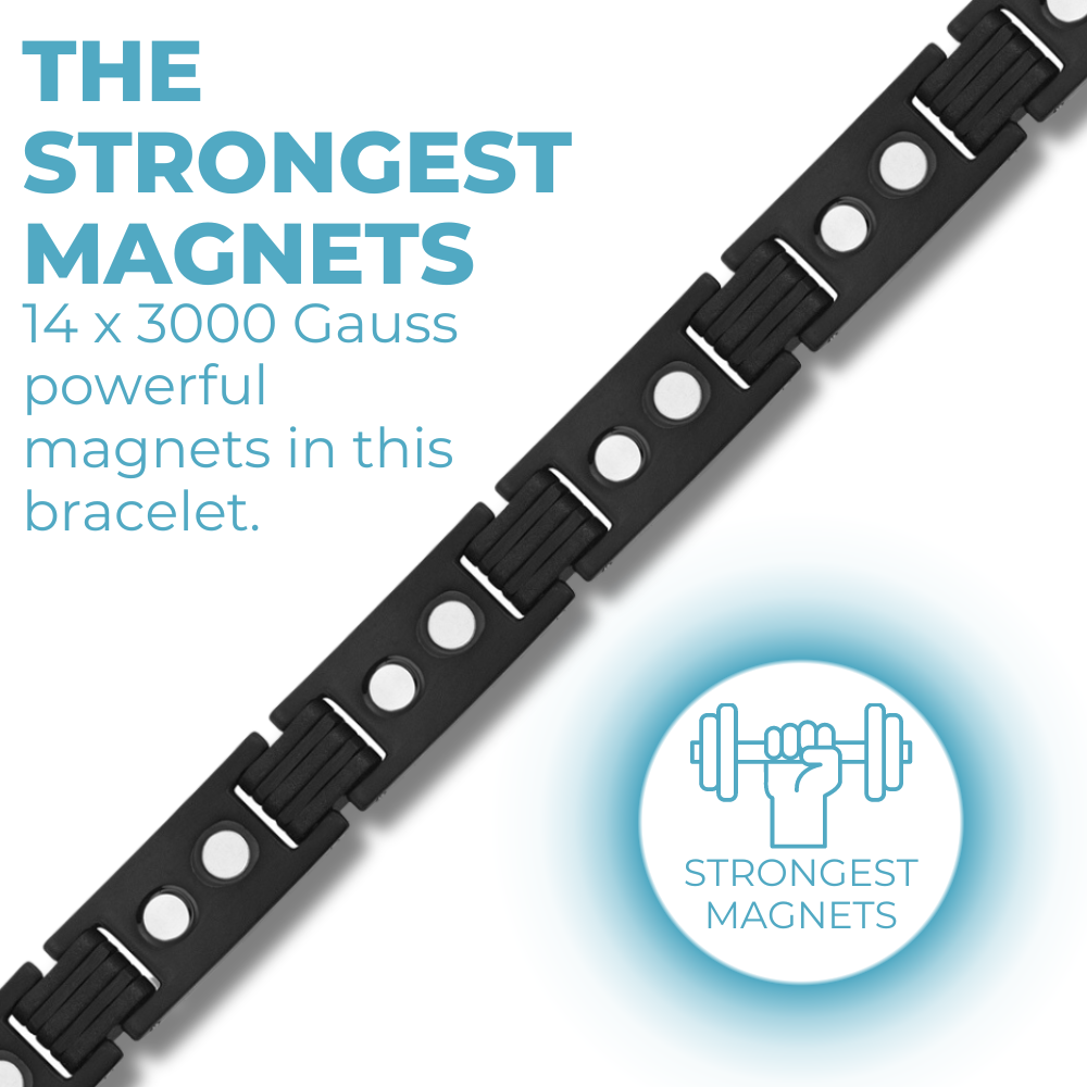 Men's Magnetic Therapy Bracelet - Graphite Carbon Fiber