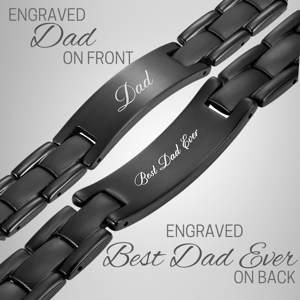 Men's titanium engraved discount bracelets