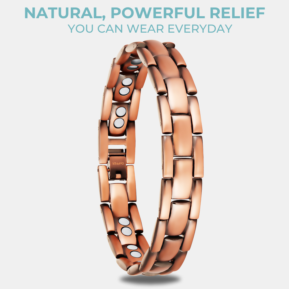 Mens Double Strength Copper Magnetic Therapy Bracelet