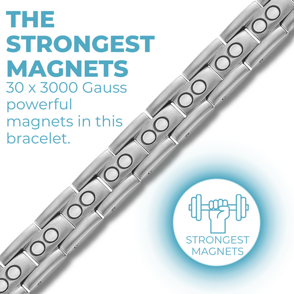 Mens Titanium Magnetic Therapy Bracelet