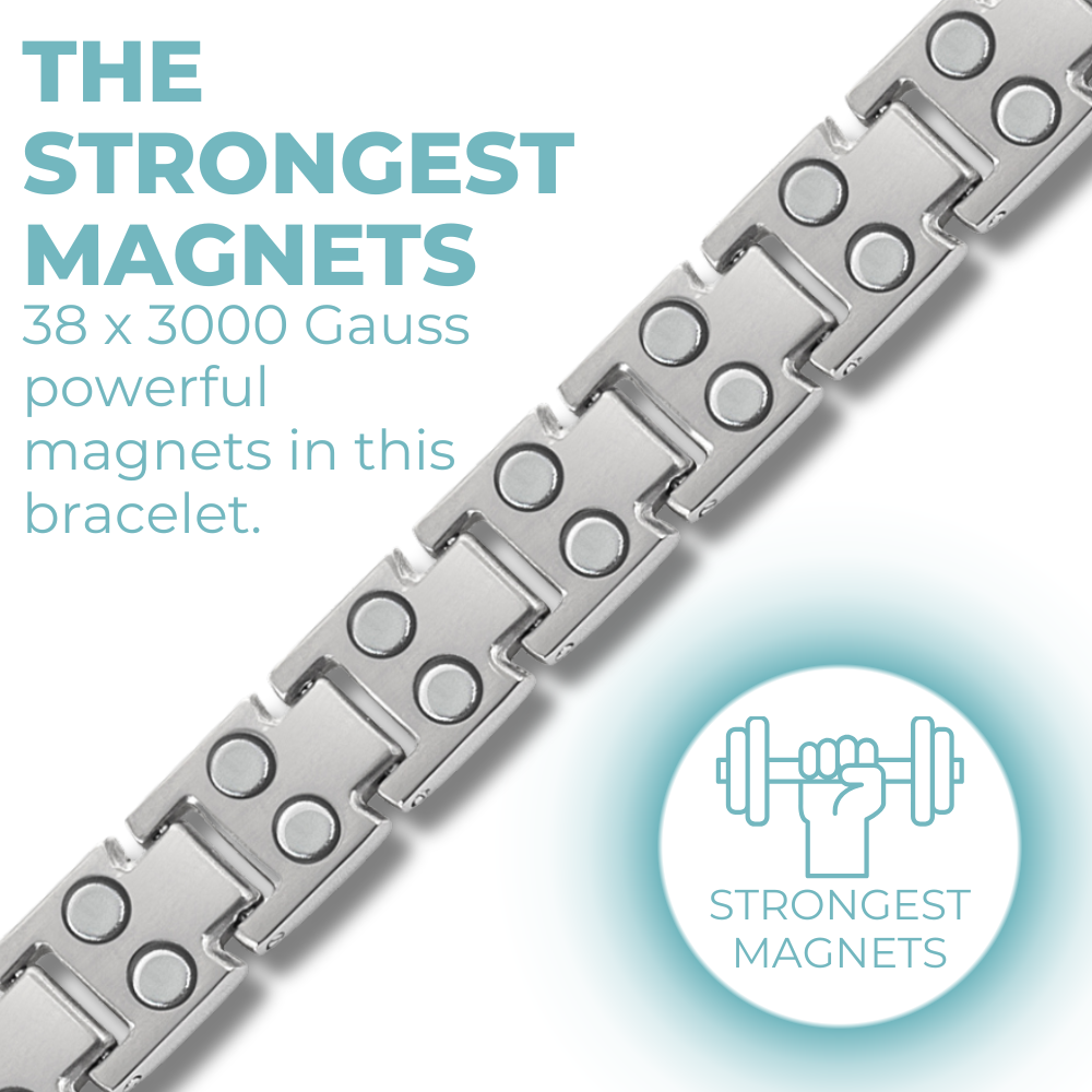 Ladies Double Row Magnets Titanium Magnetic Bracelet