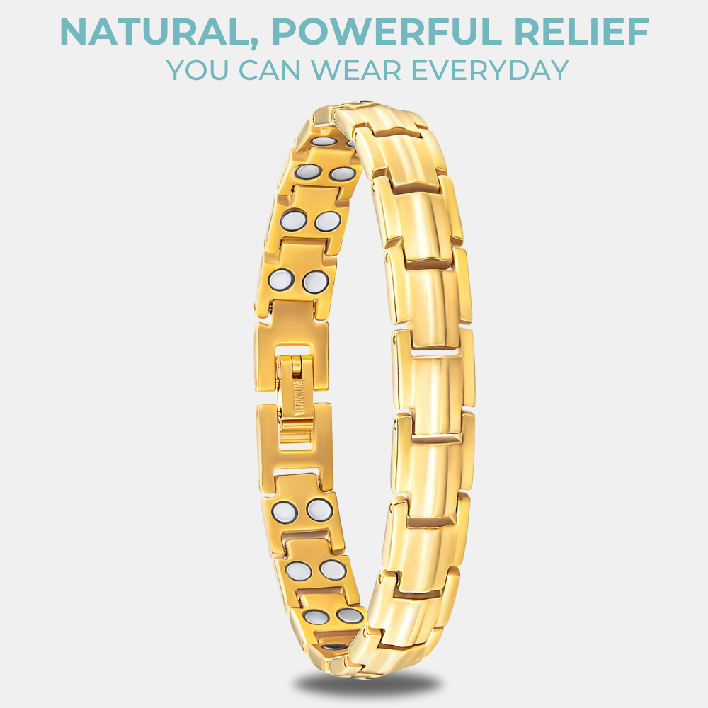 Ladies Double Row Titanium Magnetic Bracelet