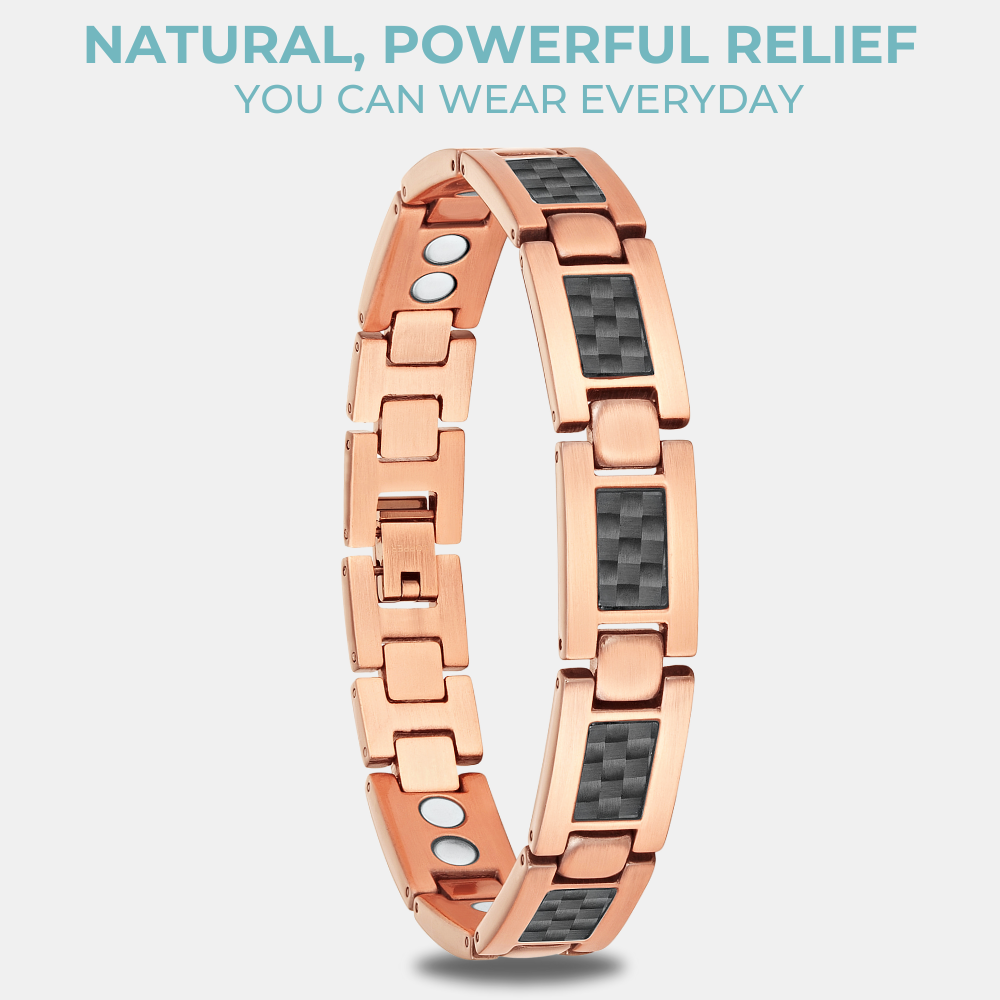 Mens Double Strength Copper Magnetic Therapy Bracelet