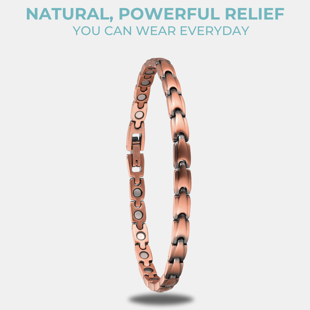 Ladies Classic Copper Bracelet Twin Pack
