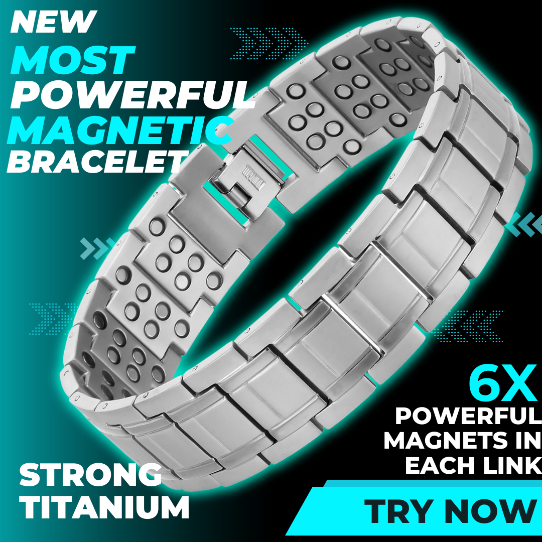 Strongest Magnetic Bracelet For Men - New Model 2025 Silver