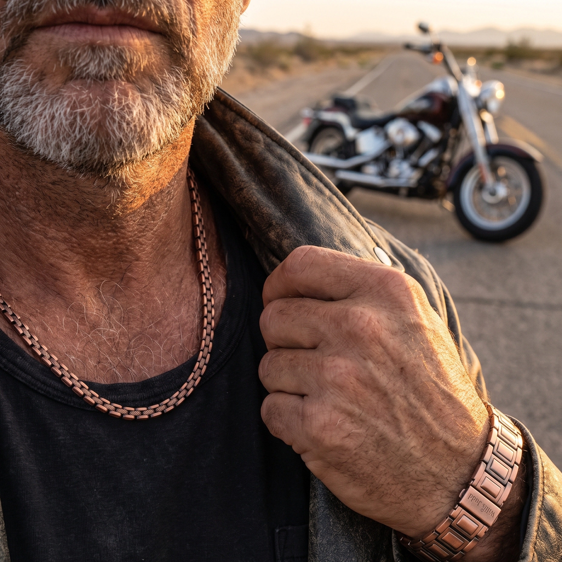 Mens Copper Chain With Magnets