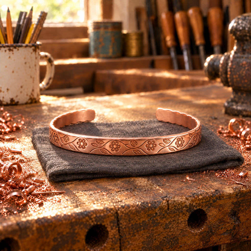 Posy Copper Cuff
