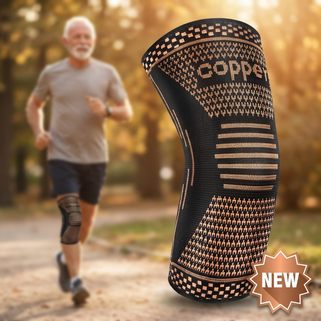 Copper Knee Support Sleeve | Compression Brace for Men & Women | S-2XL