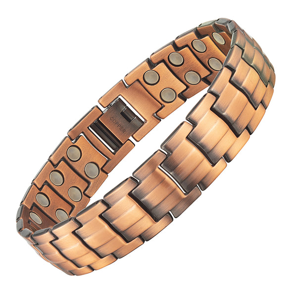 Mens Double Strength Copper Magnetic Therapy Bracelet