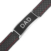 Mens Dad Leather Bracelet Engraved Love You Dad