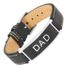 Mens Dad Leather Bracelet Engraved Best Dad Ever