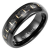 Mens 7mm Carbon Fiber Tungsten Ring Engraved I Love You By Willis Judd Size 7>14