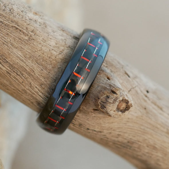 Men’s Ring - Red Carbon Fiber