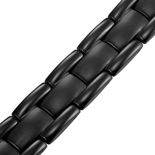 Mens Black Stainless Steel Magnetic Bracelet