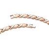Ladies Rose Gold Tone Stainless Steel Magnetic Therapy Necklace Necklace