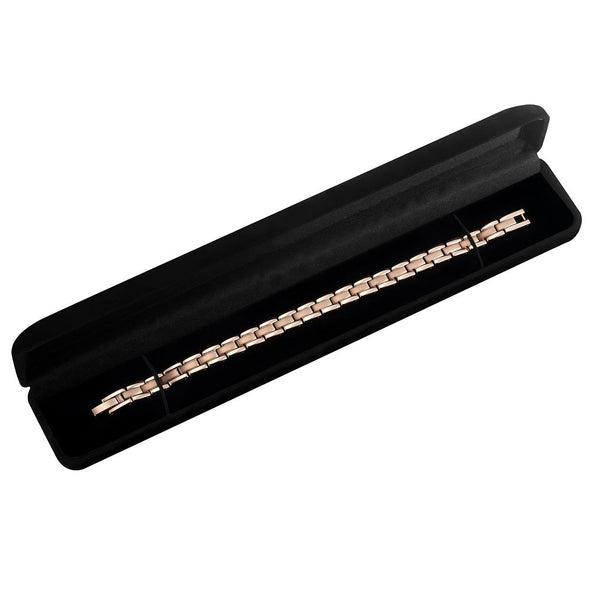 Ladies Rose Gold Tone Titanium Magnetic Bracelet