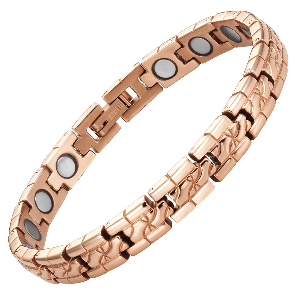 Ladies Magnetic Bracelet- Rose Gold Titanium