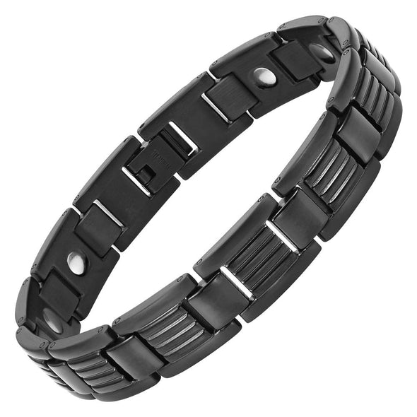 Men's Black Titanium Magnetic Bracelet