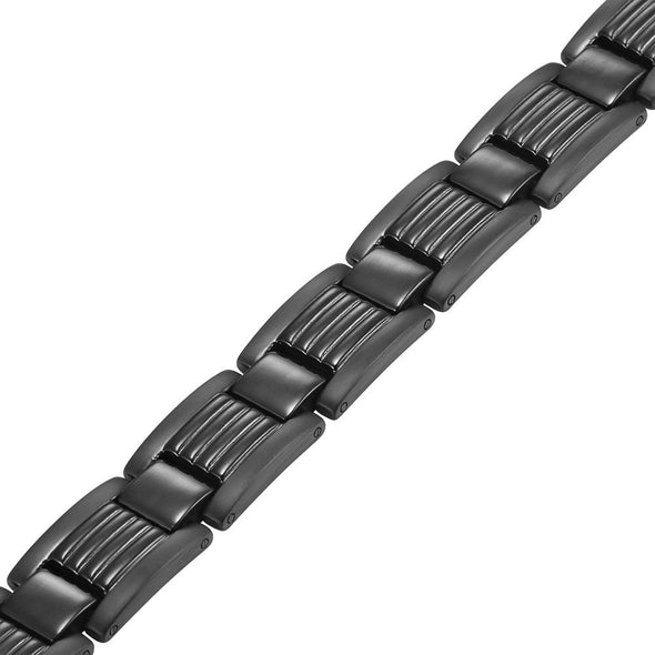 Men's Black Titanium Magnetic Bracelet